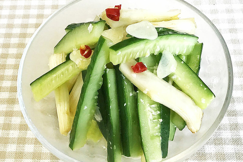 エキストラバージンオリーブオイルで夏野菜塩麹スタミナ漬け 時短