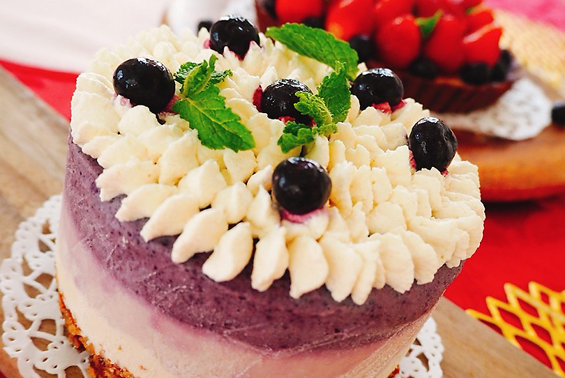 乳製品 白砂糖不使用 ヘルシーローブルーベリーチーズケーキ オリーブノート公式 カラダに美味しい オイルのノート