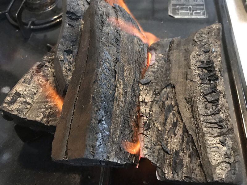 炭に着火