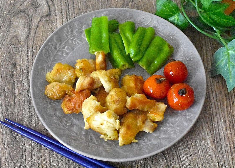 カリカリ鶏むね肉のさばマヨカレー焼き