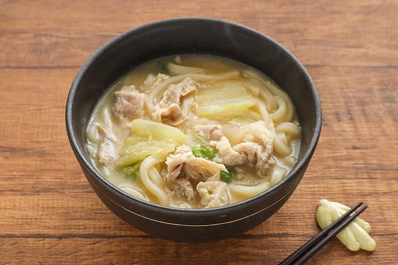 豚肉と白菜のミルクみそうどん