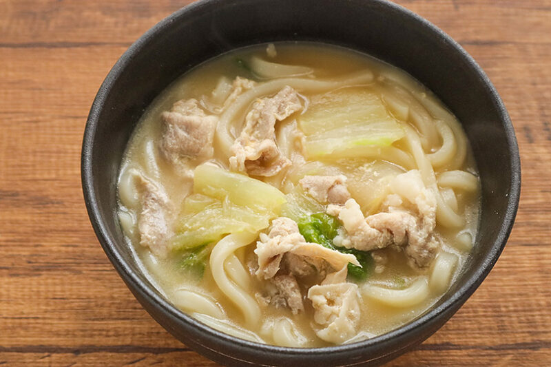 豚肉と白菜のミルクみそうどん