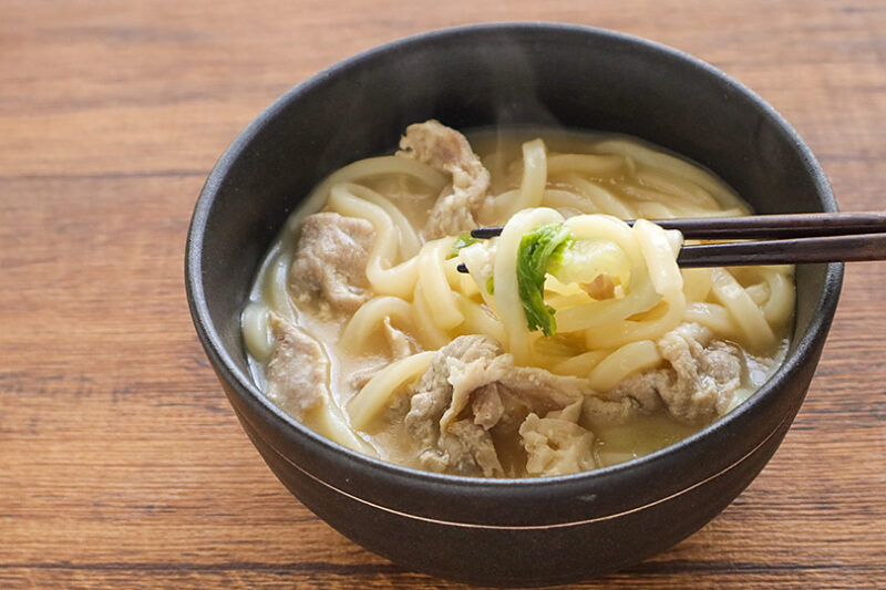 豚肉と白菜のミルクみそうどん