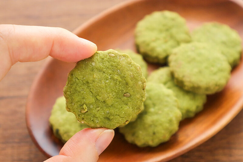 抹茶と白ごまのクッキー