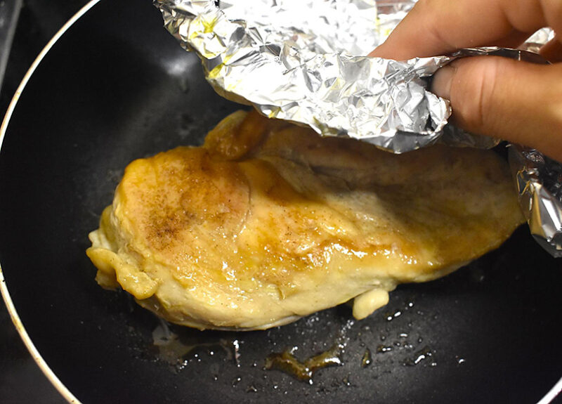 裏返して焼く