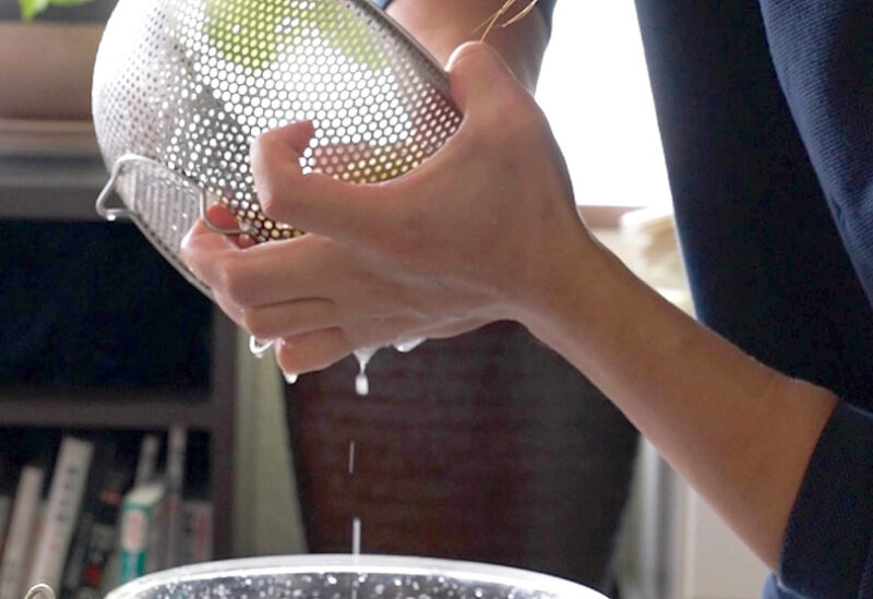 水分をしっかり絞る
