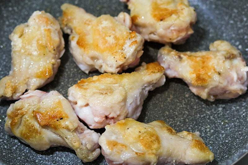 5～6分ほど蒸し焼き