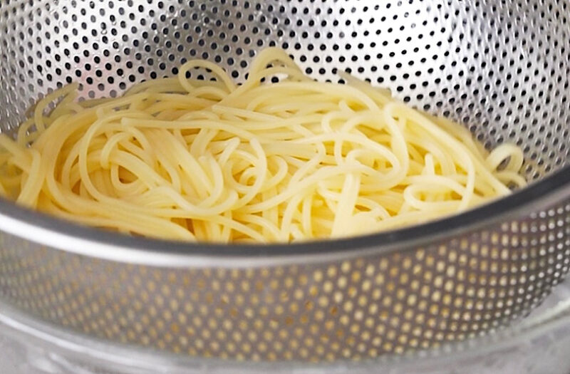 麺はよく冷やす