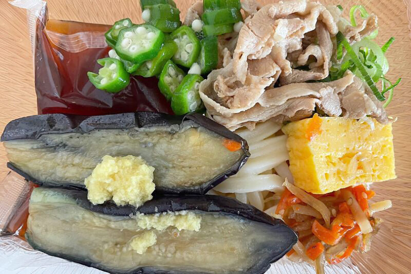丸亀製麺　揚げ茄子と豚しゃぶうどん弁当