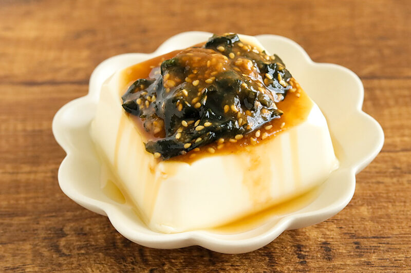 絹ごし豆腐にのせる