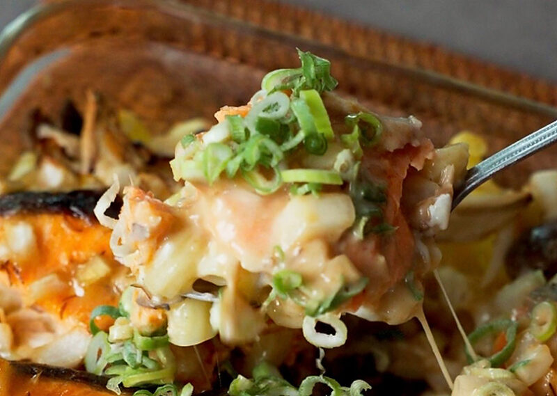 味噌マヨ鮭マカロニグラタン