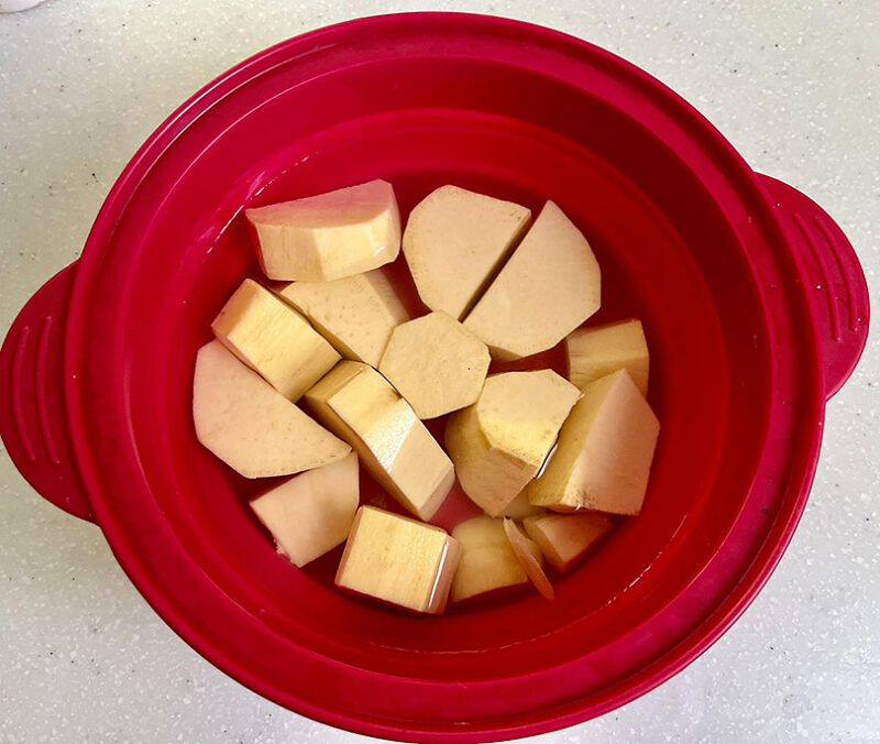 さつまいも 600wの電子レンジに5〜6分