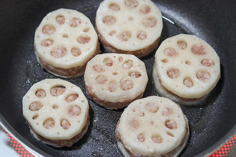 ごま油で焼く