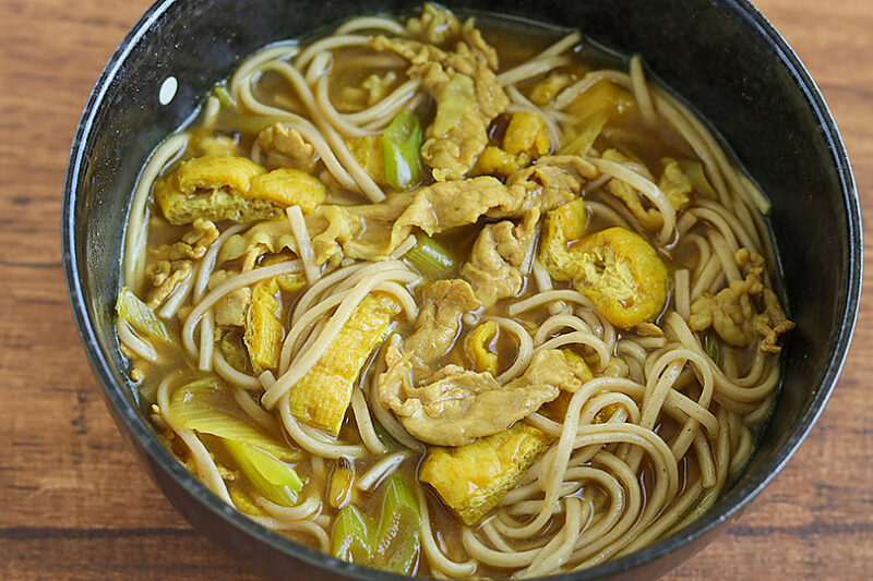 カレーそばができあがりました