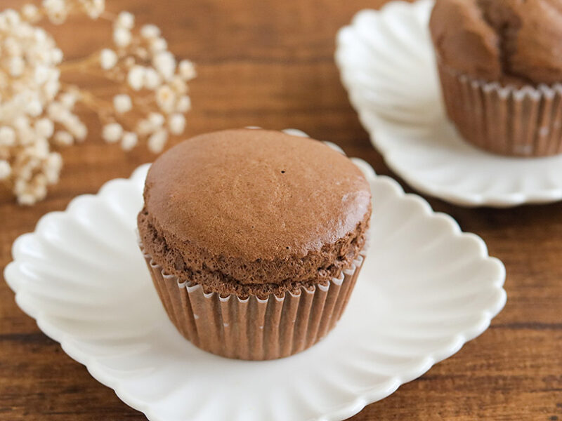 ココアのカップシフォンケーキ