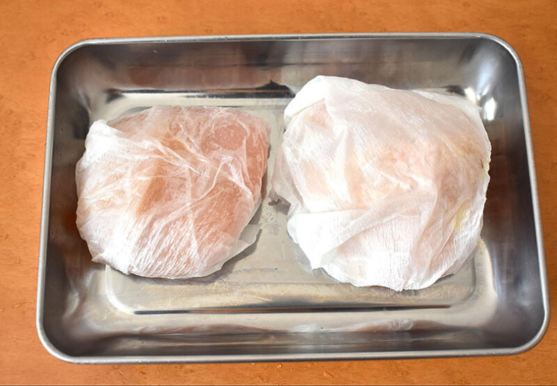 キッチンペーパーで包む