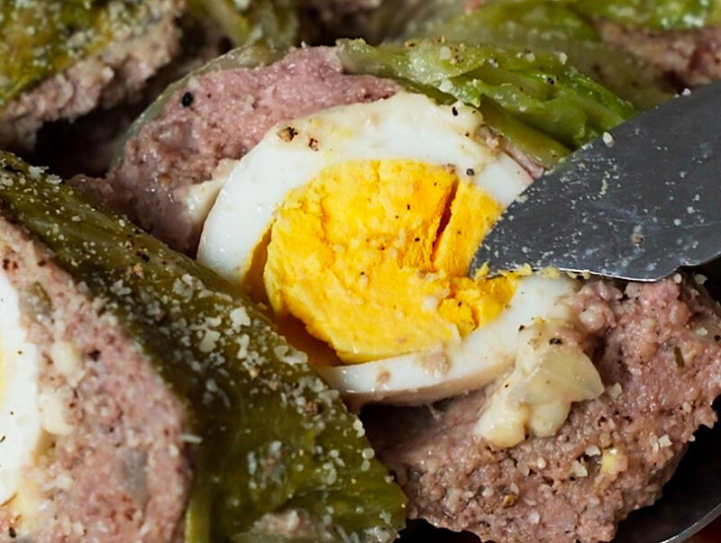 レタスで包んだミートローフ