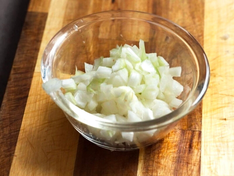 玉ねぎ レンジ600Wで1分加熱